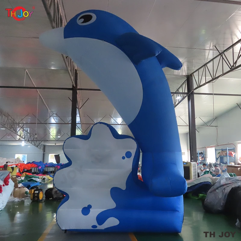 5m tall giant inflatable dolphin animal cartoon for sale