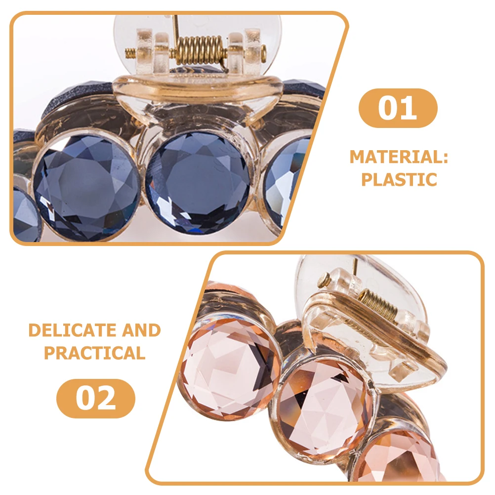 4 stuks simulatie kristal haarspeldjes clip sterke grip eenvoudige paardenstaart clip voor dagelijks gebruik vakantiefeest