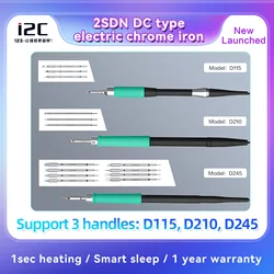 I2C 2SDN Professional Solder Iron Handle Tips 210/115/245 Soldering Replacement Tools for PCB Motherboard Welding Repair