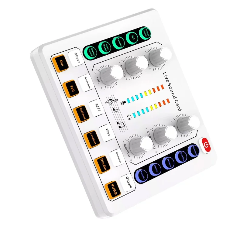 OEM Replacement M8 Sound Card Live Streaming  Interface External USB Live Broadcast MicrophoneC8
