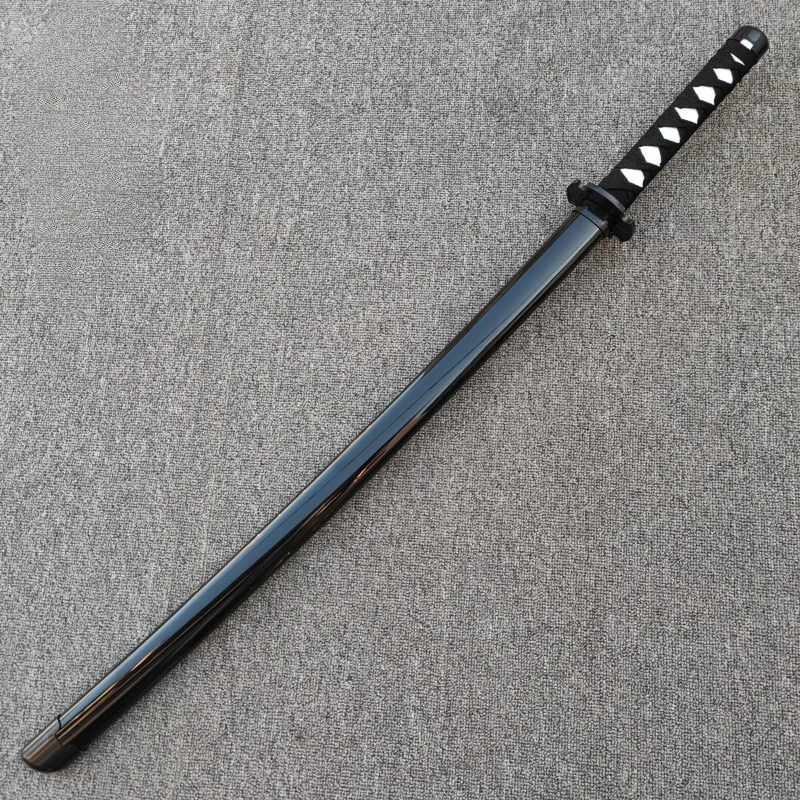 Espadas medievais de madeira katana, 100cm/33,37 polegadas, cosplay, modelo de anime, adereços com bainha, exibição de treinamento, brinquedos ao ar livre, presente colecionável