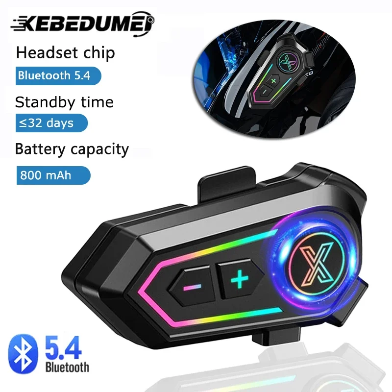 

Bluetooth 5.4 Helmet Headset Wireless Hands-free Call Phone Kit Motorcycle Waterproof Earphone MP3 Music Player Speaker for Moto