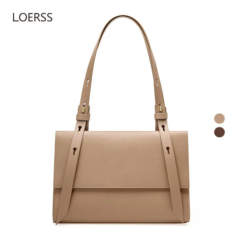 

LOERSS Casual Crossbody Bag Women Genuine Leather Shoulder Bags Advanced Handbags and Purse Shopping Commute Bag 2023 New Design