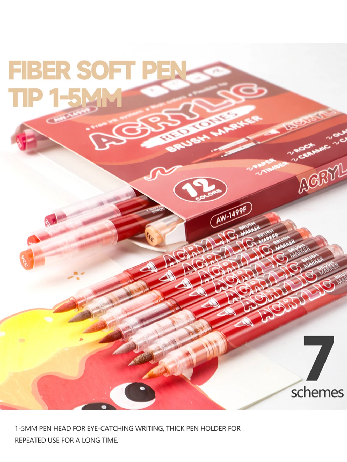 84/12 لون المباشر السائل الاكريليك ماركر طالب الكتابة على الجدران أقلام الطلاء كتيب الكتابة DlY مهرجان هدية مجموعة أقلام الرسم #3