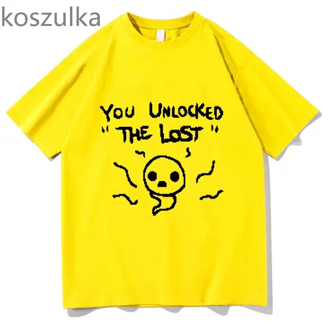 Bindning av Isaac Du låste upp den förlorade T-shirt Vintage grafiska T-shirts Herr Dam Mode Klassiska O-ringade Kortärmade T-shirts 8 best sales Isaac-t-shirt med bindning - №2