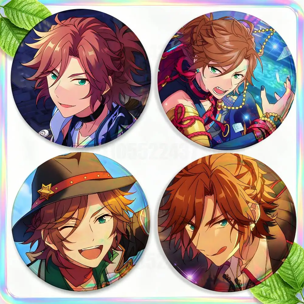 

Anime M-Mikejima M-Madara Brooches for Backpack Accessories 25,32,44,58,75mm Round Enamel Pins 2-piece set Cartoon Anime Badge