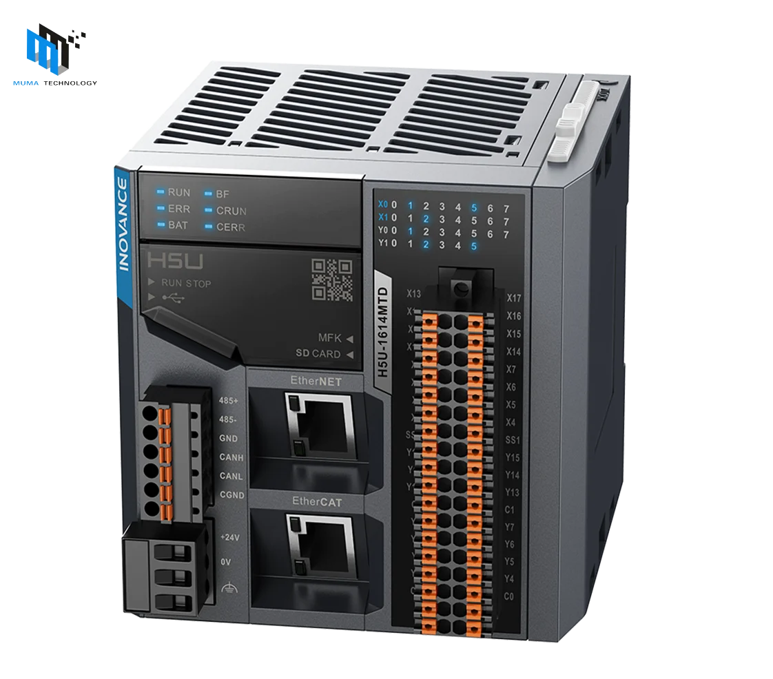 Original New Inovance PLC H5U Series H5U-1614MTD-A8 Compact EtherCAT PLC 30 I/O 220V Industrial Automation Control PLC