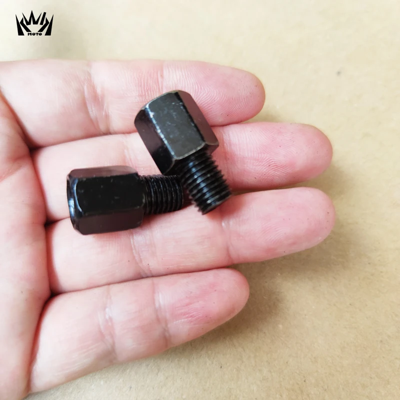 1/2/4/10 Pcs Black Motorcycle Mirror Adapters M10 10MM M8 8MM Rearview Mirrors Conversion Bolt Clockwise Right Left Thread