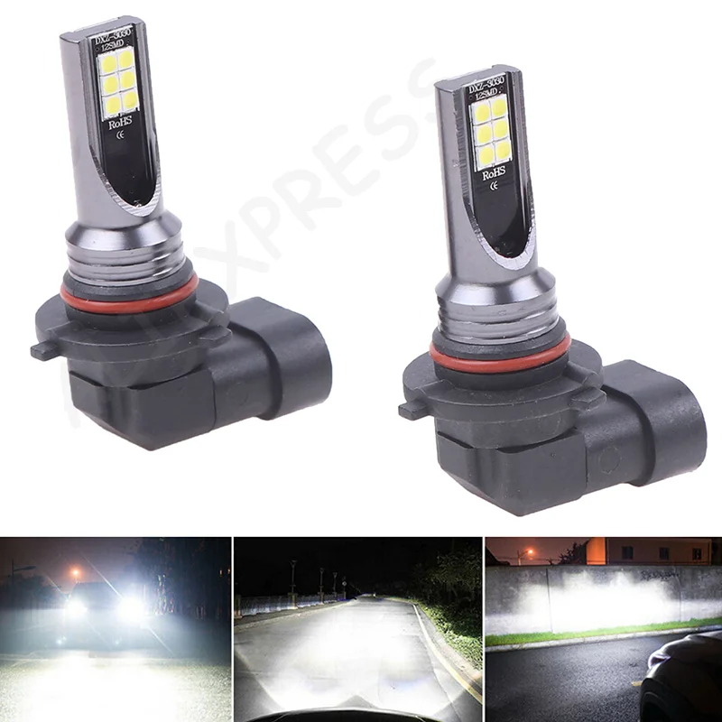 New 2Pcs 9005 9006 LED Hi-Low Beam Headlight 100W 19000LM Fog Lights 6000K White