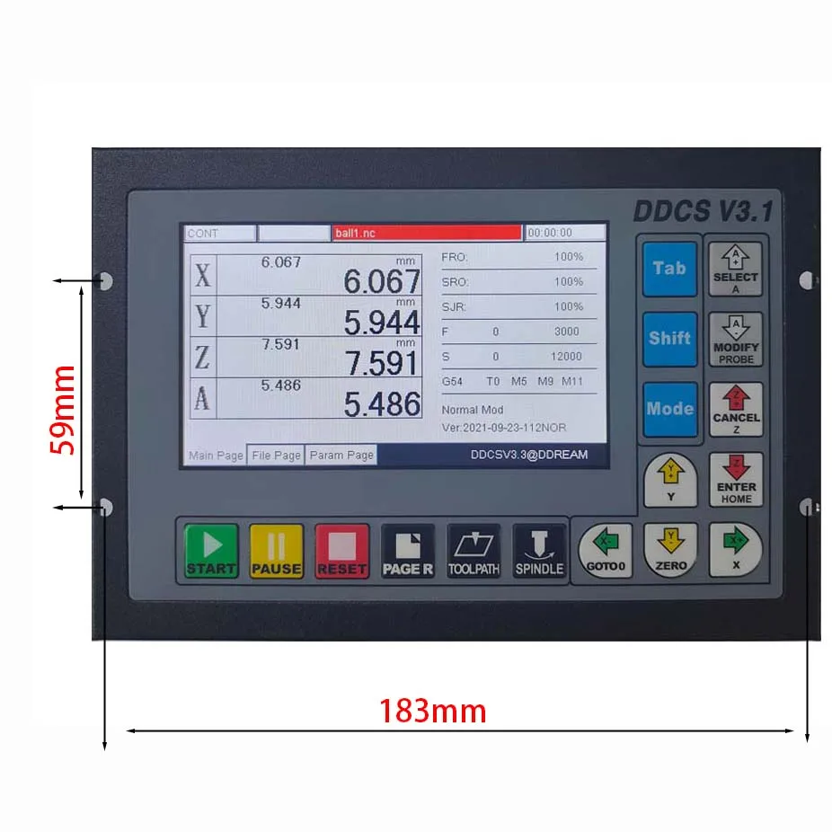 Free shipping! CNC Controller 3/4Axis DDCSV4.1 V3.1 off-line controller off line control card for CNC Router Engraving Machine