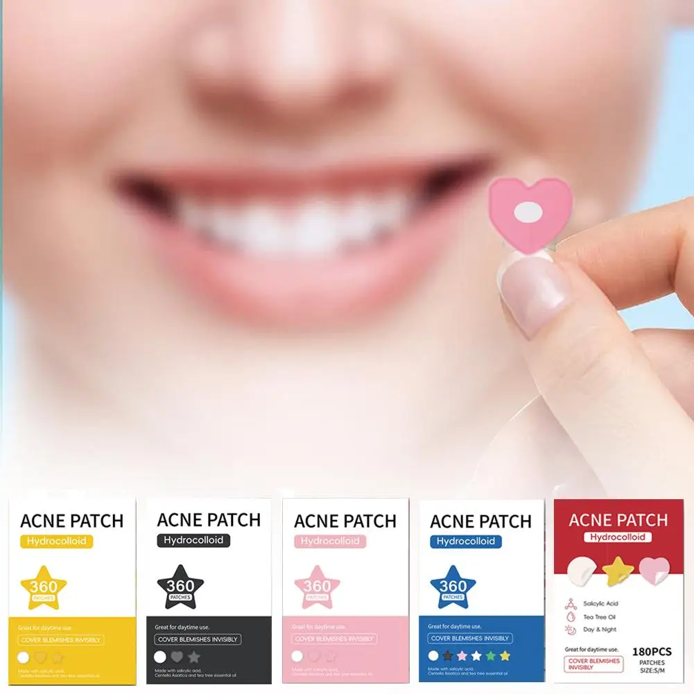 360/180pcs Large Size Star Acne Patch Mild Non-irritating Lightens Acne Hydrocolloid Acne Sticker For Blackheads Closed Com J4q5