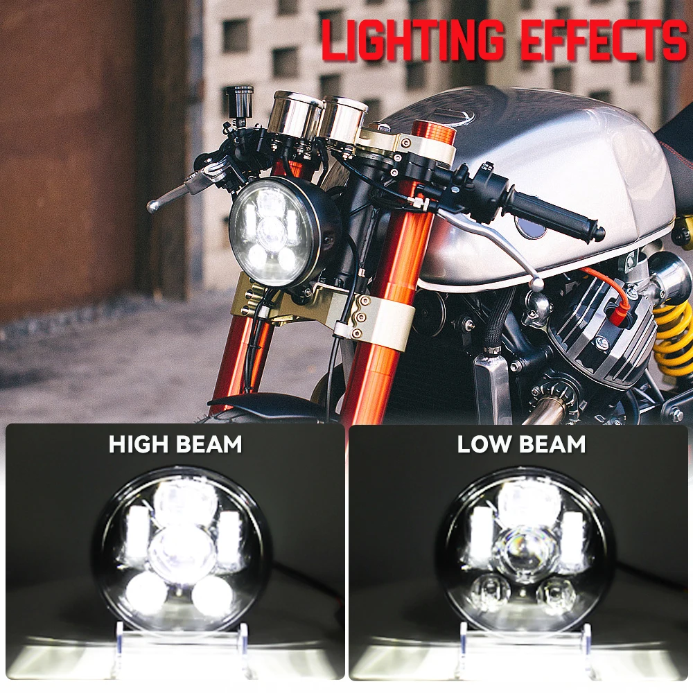 5.75 Inch Motorcycle LED Headlight For Honda Shadow VT 600 700 750 1100 VTX 1300 1800 5 3/4\