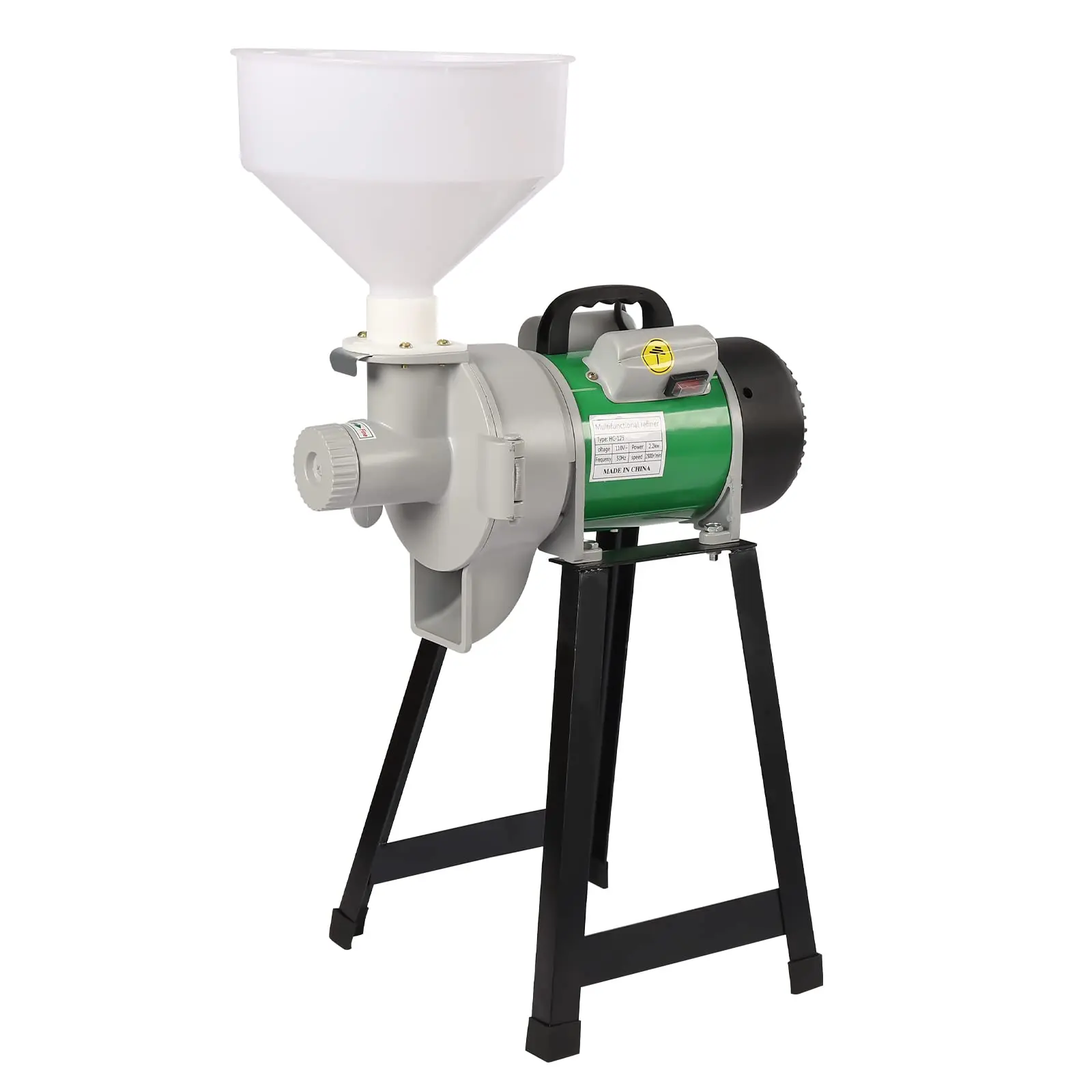 2200W Electric Mill Grinder Machine 110V, Commercial Wet/Dry Grain Mill for Corn, Soybean, Rice, Flour, 45kg/h