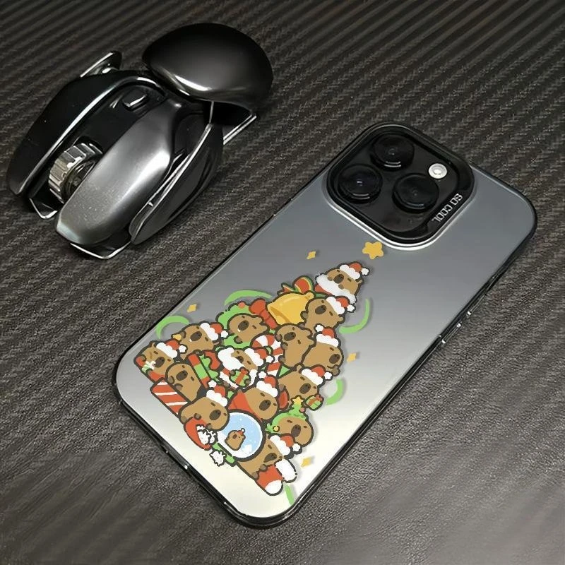 For Tecno Spark Go 2 1 40C 40 30C 20C 6 Go 2025 2024 2023 30 20 10 10C 9 8 8C 7 7T 4 Pro Cute Capybara Christmas Tree Phone Case