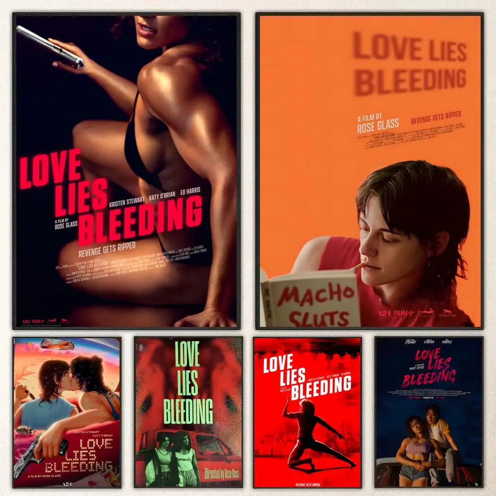 Movie Love Lies Bleeding Poster High-definition  poster stickers, suitable for bedroom, living room, home decoration
