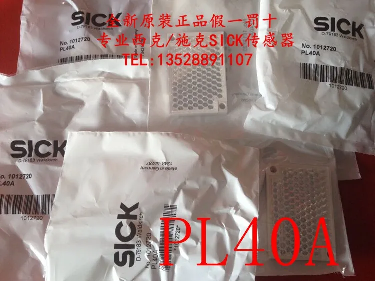 New Original German SICK Reflector PL40A, Item Number 1012720 Matching WLG4, WL9G