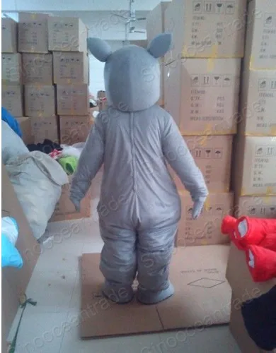 New Adult Character Rhino Rhinoceros Mascot Costume Halloween Christmas Dress Full Body Props Outfit Mascot Costume