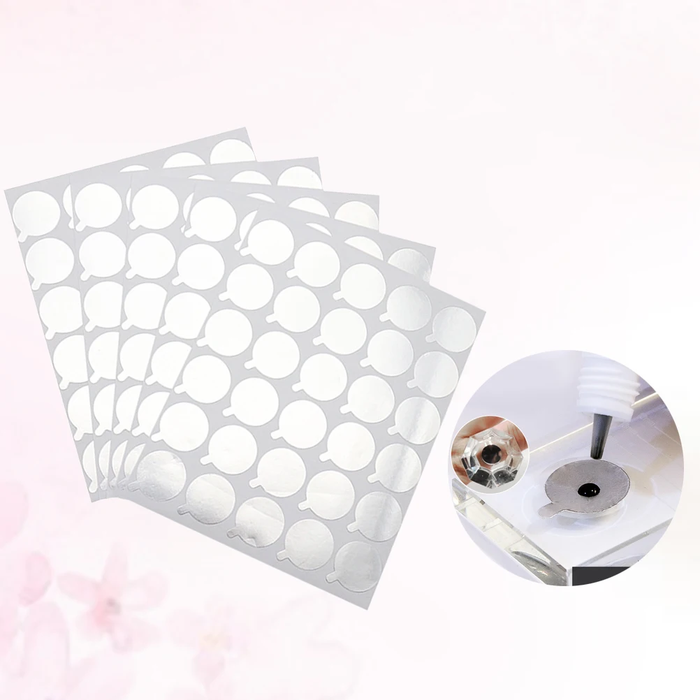 

300 Pcs Eyelash Glue Sticker Extension Gaskets Tray Pads Accessories Women Reusable Aluminum Foil Slow Hardening