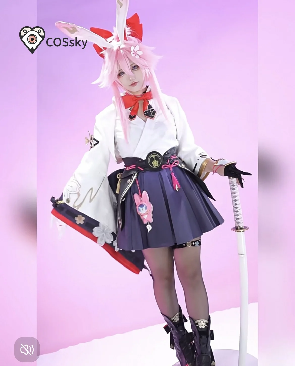 Game Honkai: Star Rail Evanescia Cosplay Costume Women Halloween Girl new sweet JK uniform dress prop headwear Ears Plus Size