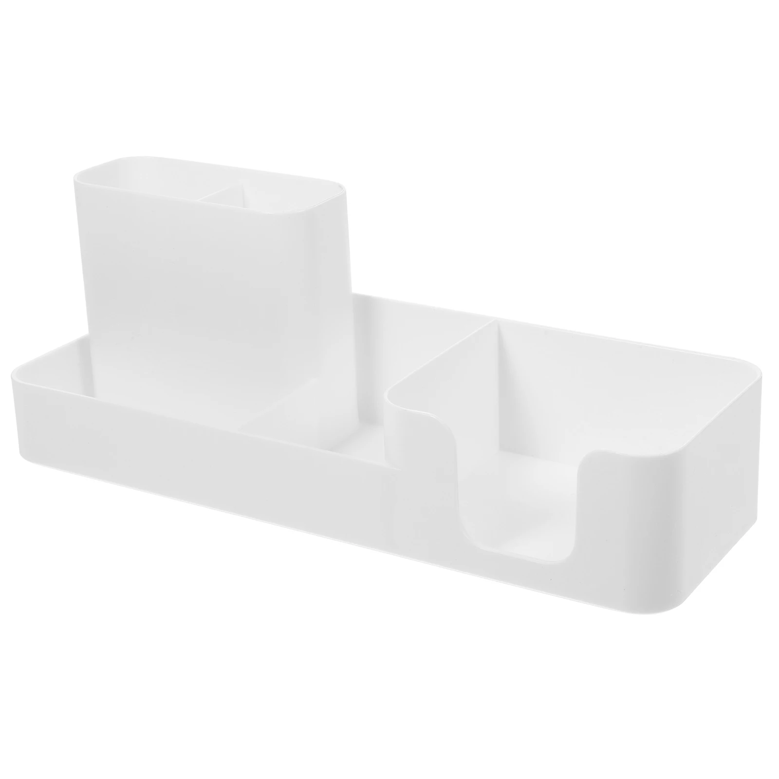 

Multifunctional White Partition Pen Holder Storage Box Desk ganizer Pencil Cup Office Supplies Stationery Desktop File for Pens