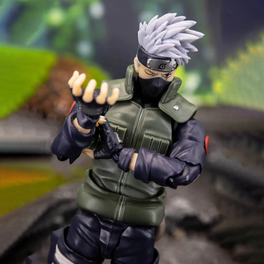 Bandai-SHFiguarts Naruto Hatake Kakashi Anime Action Figure, Poupées modèles à collectionner, Ornements de jouets, Cadeau de festival, Original, 16cm