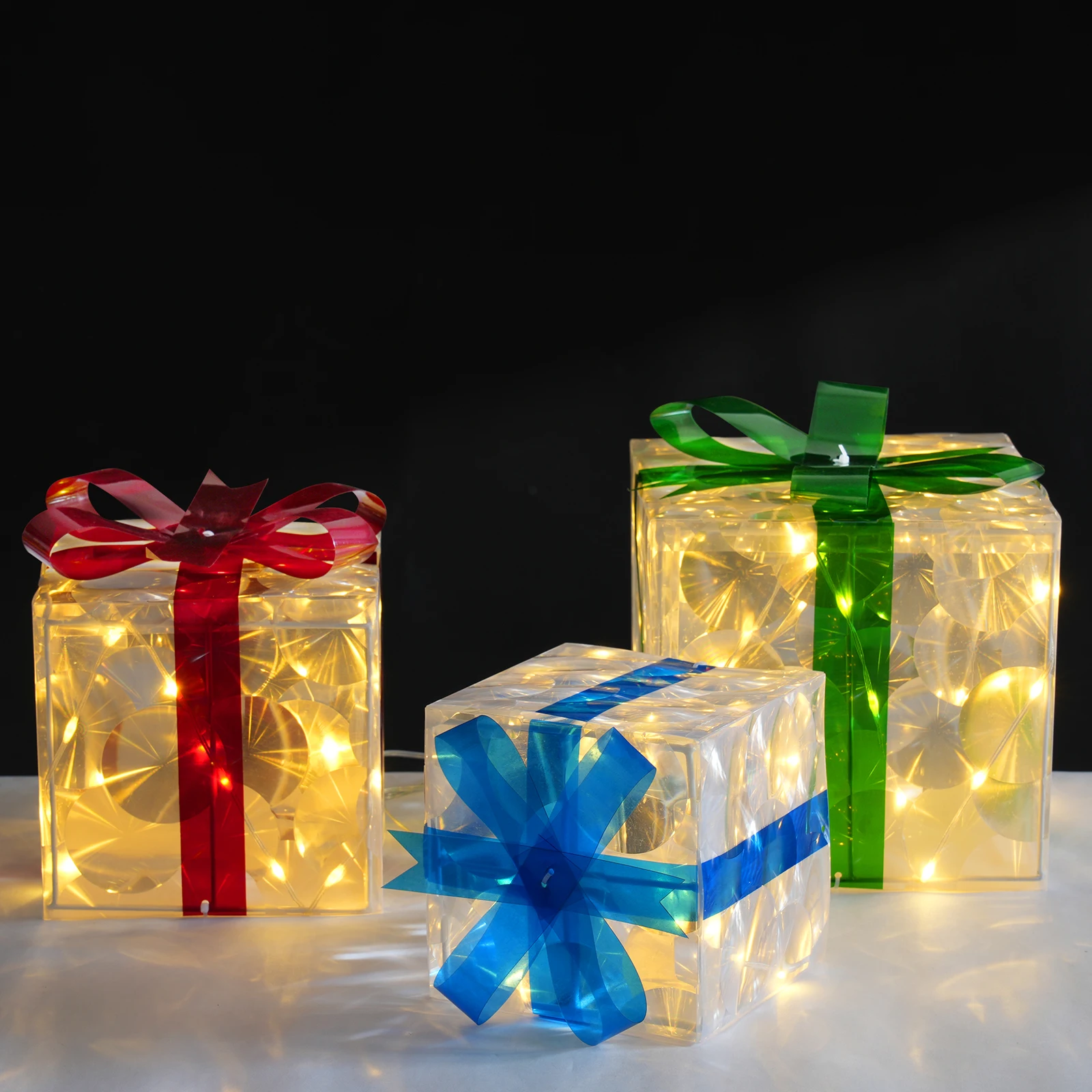 

Christmas Lighted Gift Boxes, Christmas Decorations, Box Ornament for Christmas Decorations