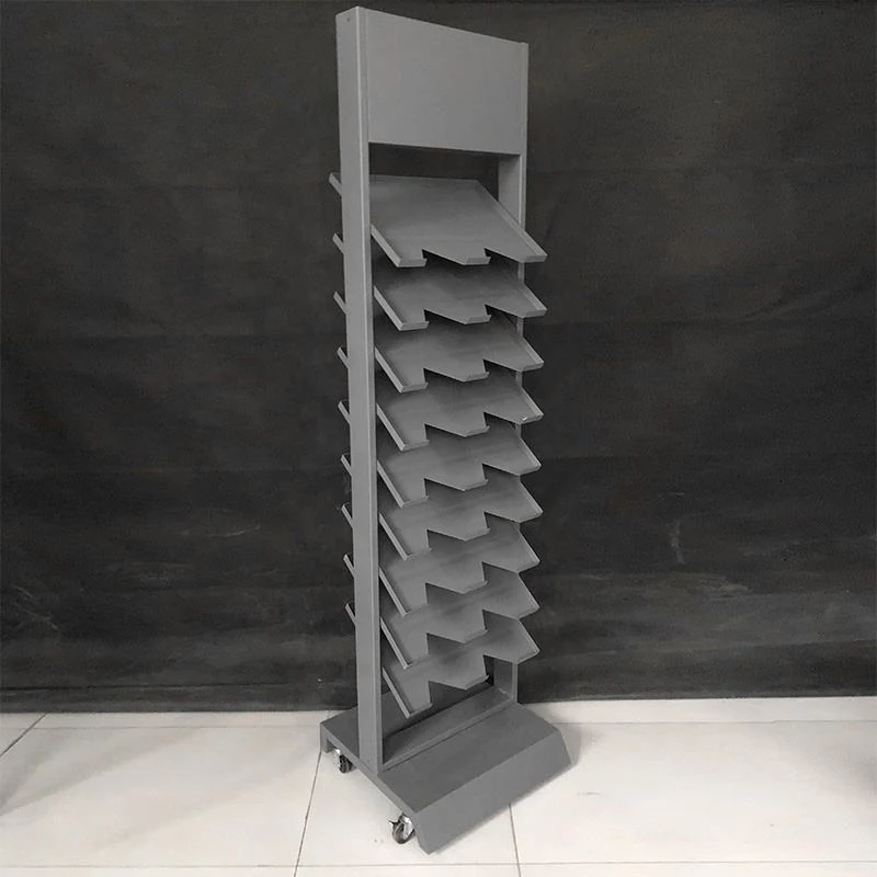 

9-Tiers Metal Storage Shelves Ceramic Tile Sample Floor Display Rack Stand for Retail Store Stone Display Showroom/Exhibition