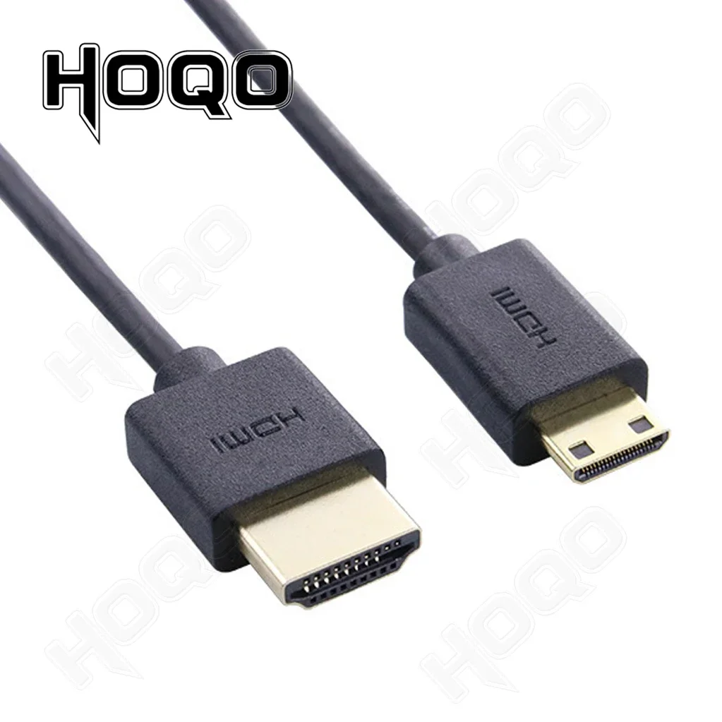 Ultra thin 4k HDMI to Micro HDMI to Mini HDMI Cable OD 3.2mm Super Soft @60hz Light-weight Portable 1short thin hdmi2.0 coiled