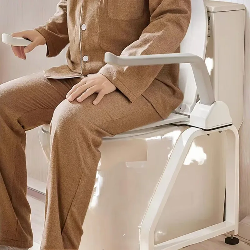 Easy Installation Anti-Slip Electric Safety Hand Rails WC Armrest for Disabled Pregnant Toilet Safety Frame Rails for Bathroom