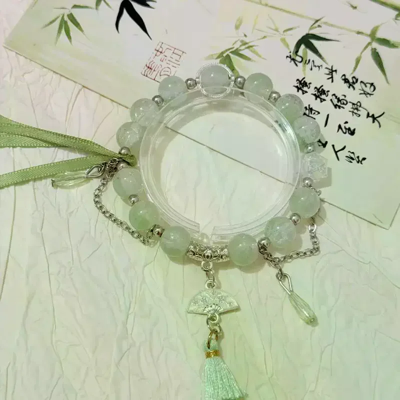 Bracelet With Silver Pendant Lucky Blessing Card For Graduation Daily Wear Friendship Gifts Beaded