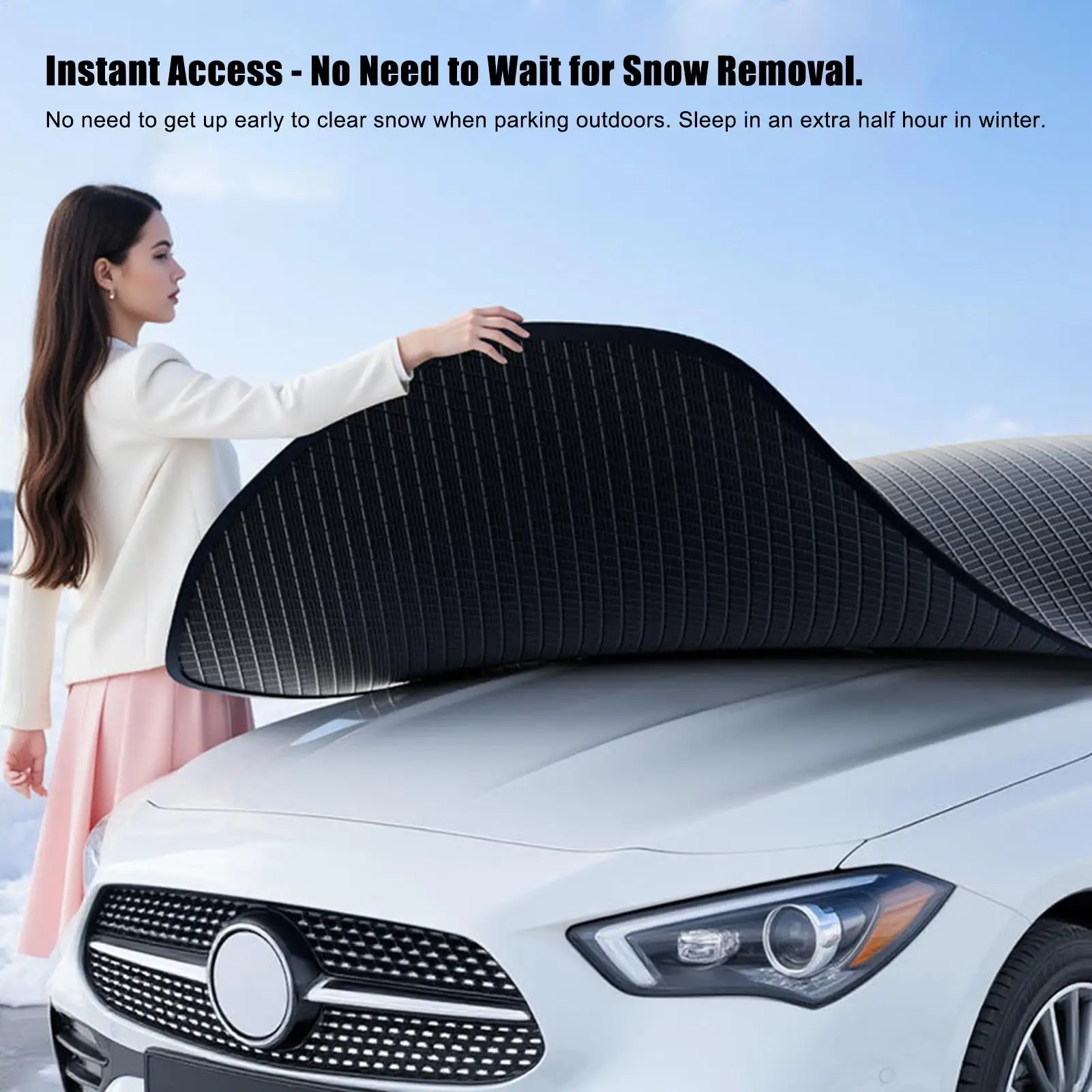 Windshield Cover For Snow Car Window Frost Cover Vehicle Window Ice Protection For Winter Outdoor Parking RV Garage SUV Vehicle
