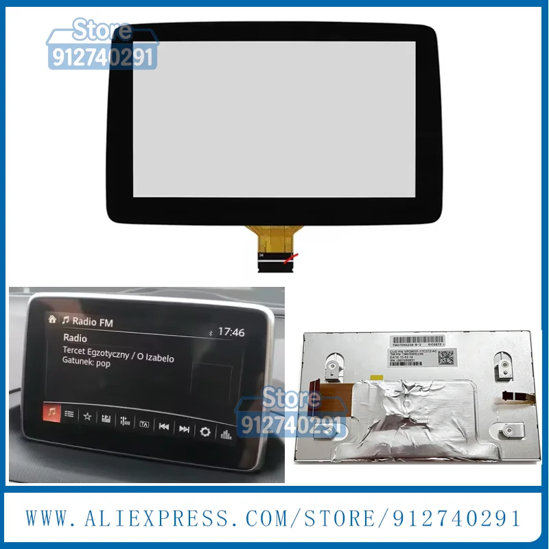 TM070RDZ38 BHP1611J0D HCY-CTP7088-A0 BHP161 For 2014-2016 Ma zda 3Axela  CX-3 MX-5 Navigaiton Radio 7 Inch LCD Touch Screen