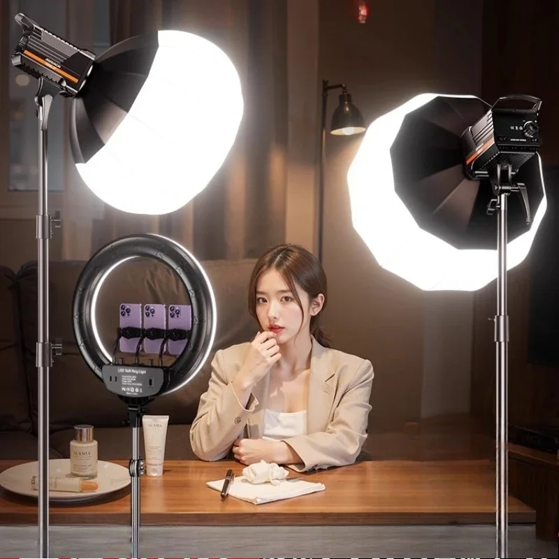 

light equipment full set of Internet celebrity beauty photo shooting green screen clothing ball round lighting