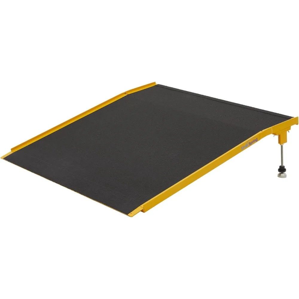 36" L  Aluminum Adjustable Solid Wheelchair Threshold Ramp, 400 lb. Weight Capacity
