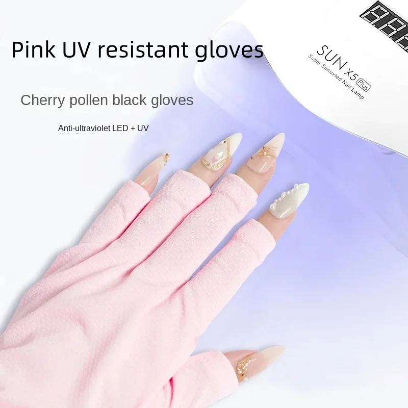 Nail Art Glove UV Protection Glove Anti UV Radiation Protection Gloves Protecter For Nail Art Gel UV LED Lamp Tool