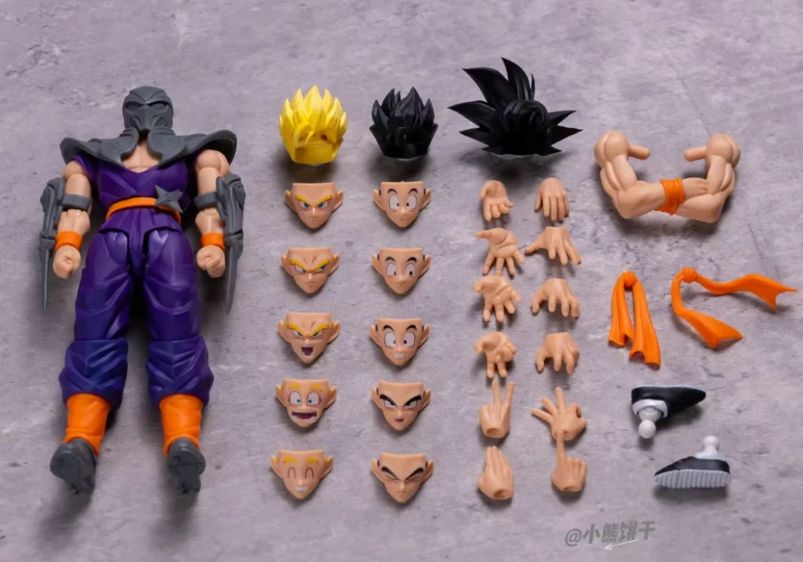 HM Studio Gohan Dragon Ball 1/12 Lila Klinge Trainingskleidung Ninja – Detail 4