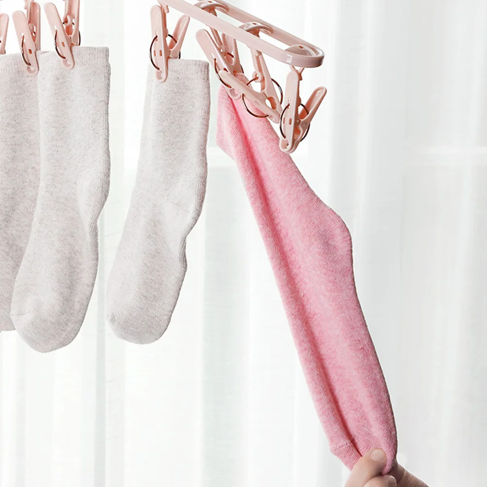 

Windproof Clips Clips Multi-Purpose Hanger Foldable Socks Underwear Drying Racks Rust-Resistant Organizer For Caps Socks