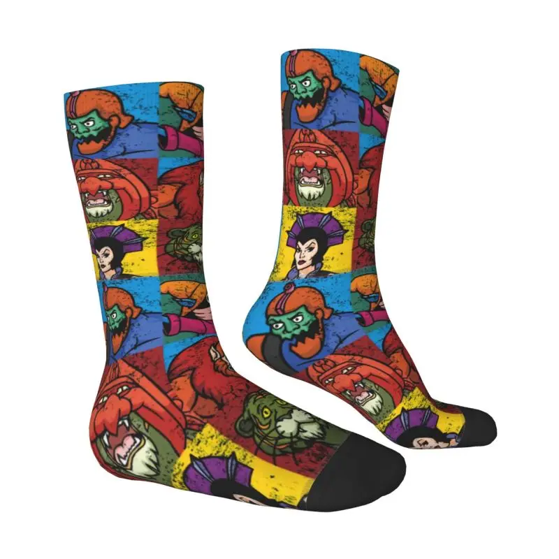 Fashion Mens He Man And Friends Dress Socks Unisex Warm Breathbale Masters Of Universe Skeletor Heman 80s Cartoon Crew Socks