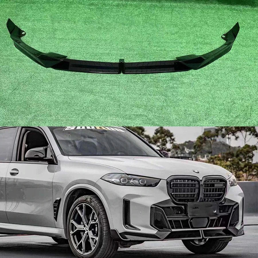 For BMW X5 G05 2023+ Bright Black Front lip Spoiler Front Bumper Lip Diffuser glossy black Front Chin Spoiler Bright Black