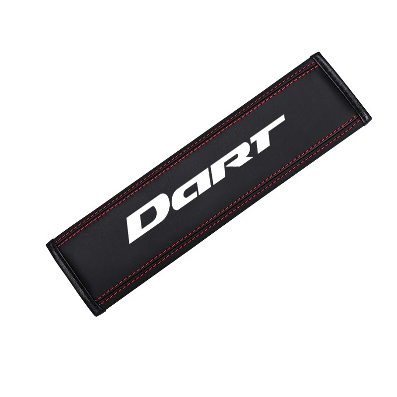 Top leather material automotive seat belt cover shoulder protector For Dodge Dart Logo Every Year Accessories