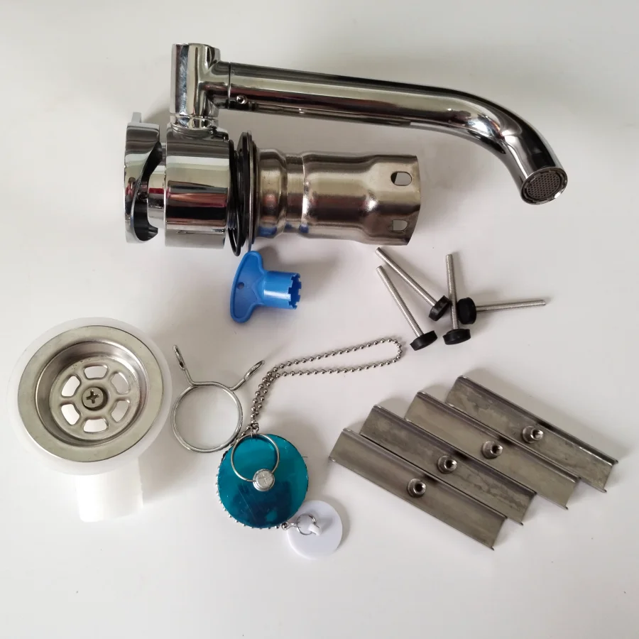 موقد وحوض غاز بشعلة واحدة من الفولاذ المقاوم للصدأ لمطبخ يخت قارب RV Caravan Motorhome