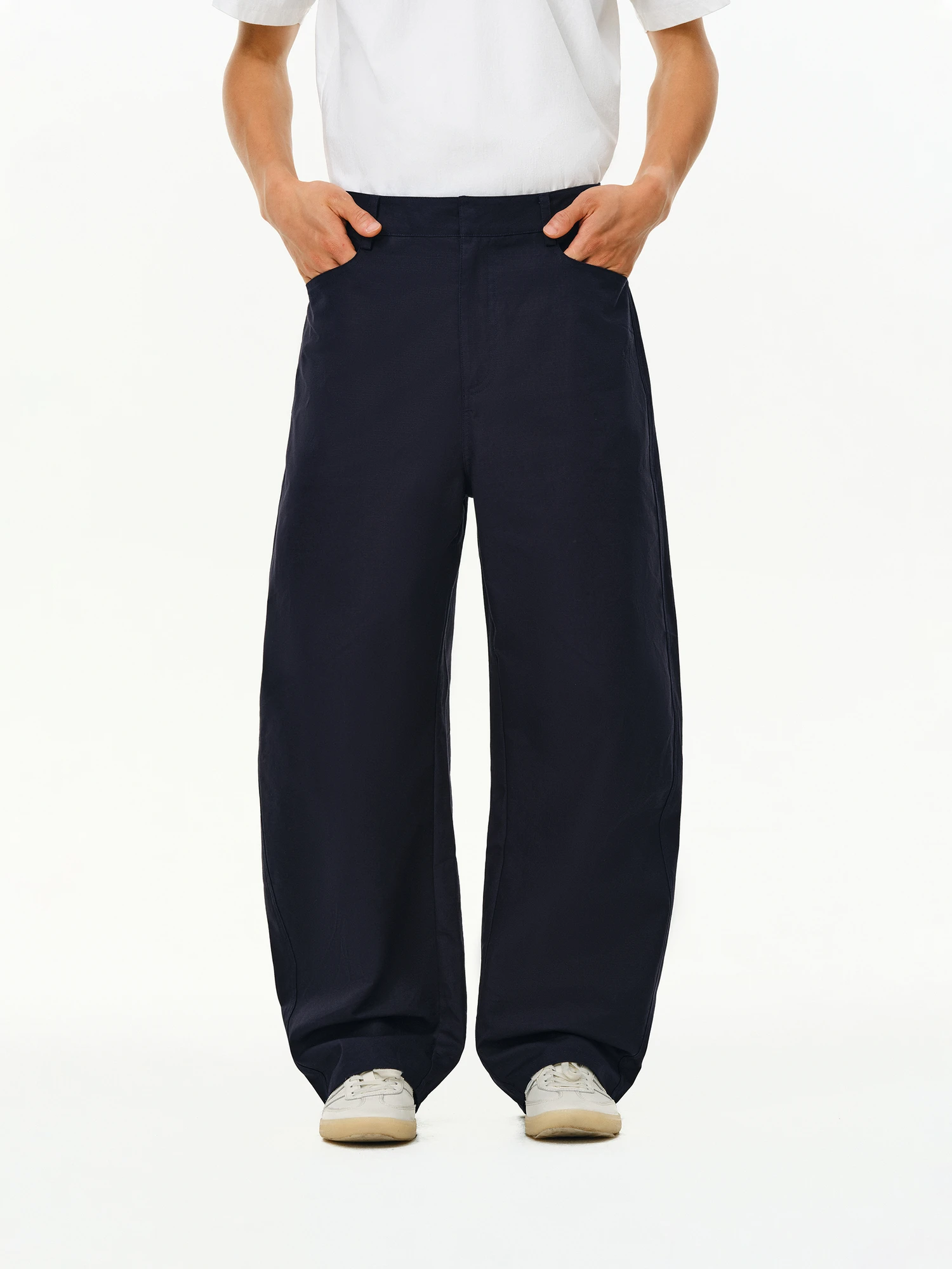 

ATRY Men's Casual Pants Thin Embroidered Loose Straight Banana Pants Wide Leg Cotton Youthful Vitali Sle High Waist