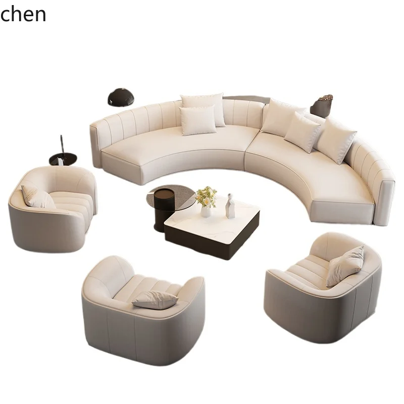 

HTT semi-circular curved sofa creative special-shaped commercial lounge area to negotiate beauty salon hotel lobby reception