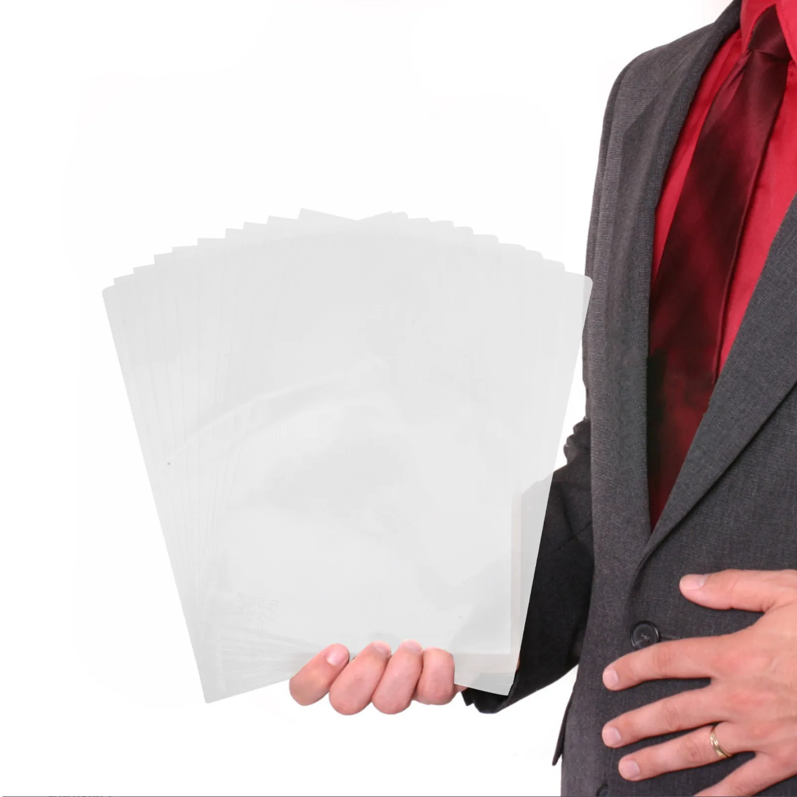 

10Pcs L-Shaped A4 Clear Plastic File Folders Large Capacity Transparent Document Holder School Office Filing Sleeve