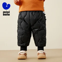Mini Bala Outdoor Trousers Kids Autumn and Winter 2025 New Style Three-Proof High-Waisted Warm Down Trousers For Boys and Girls
