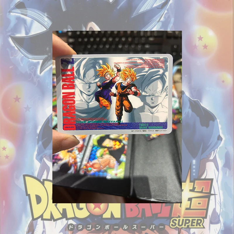72Pcs/set Anime Dragon Ball Diy Plaid Flash Cards Son Goku Vegeta Iv Frieza Majin Buu Trunks Broli Chichi Bulma Collection Cards