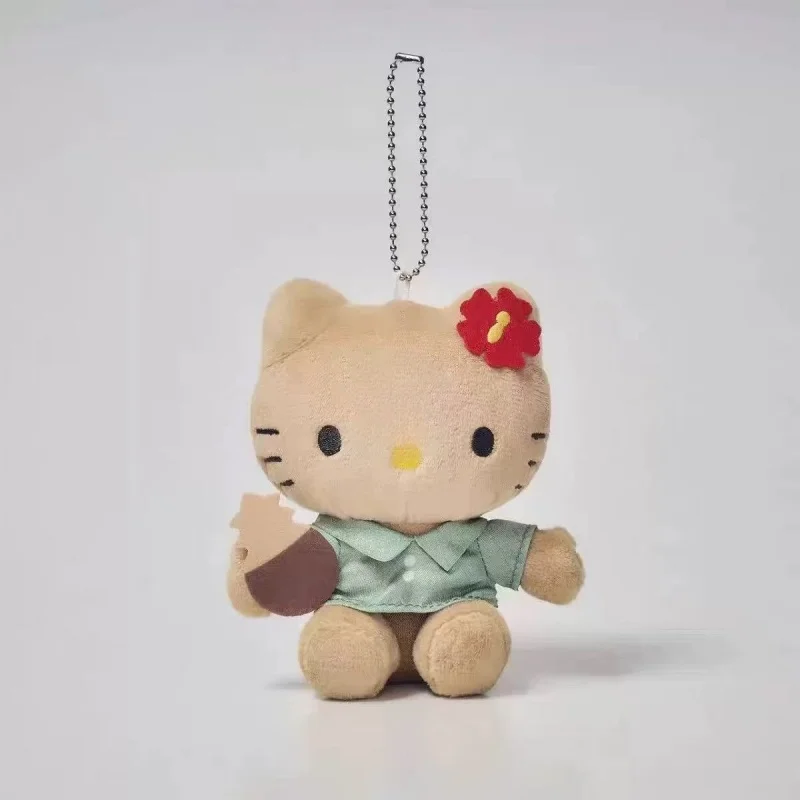 

Sanrio Honolulu Cookie Kurokawa Hello Kitty мягкая черная кожа кукла кулон kawaii Hawaii KT Cat кукла брелок подарок для девочек