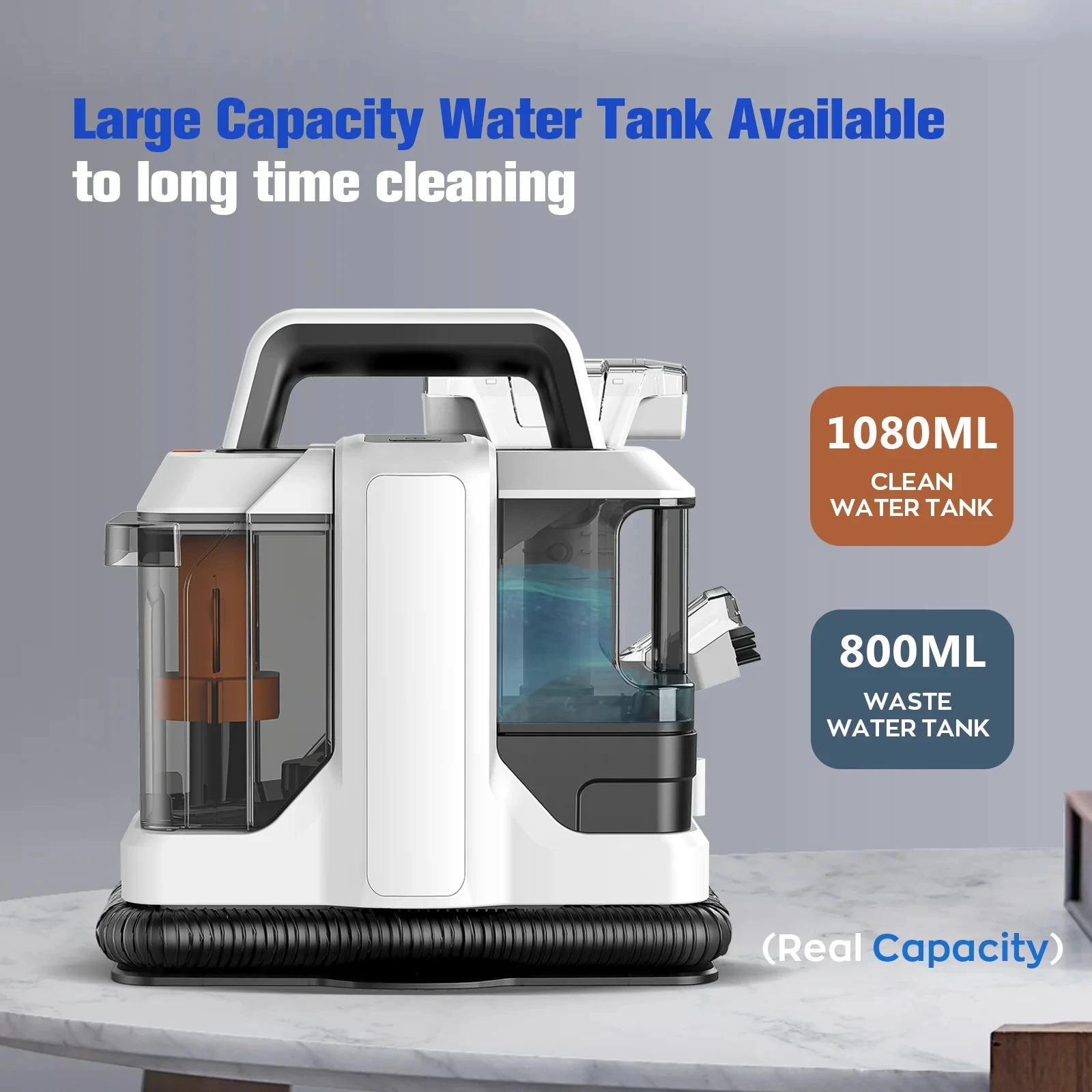 RAYFURN W05 Limpador de carpetes portátil 750W portátil 15Kpa com fio Máquina de limpeza de manchas Tecido úmido Tapete Sofá Limpeza de animais de estimação Carro portátil