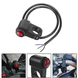 22mm Universal Motorcycle Handlebar Light Switch Aluminum Alloy Headlight Brake Fog Spot Light 12V Waterproof On/Off Switch