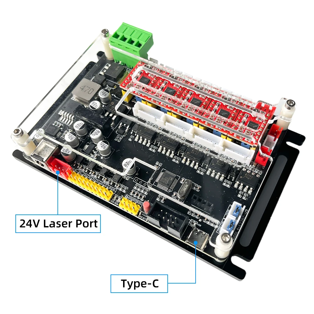 Lunyee Grbl 32 Bits Control Card 1.8 Inch Offline Controller Cnc Graveren Uitbreidingskaart Houtsnijwerk Laser Markering Controller